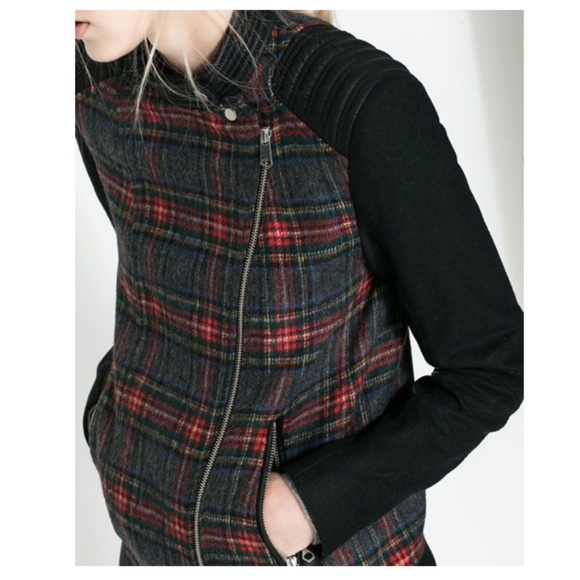 zara combined biker coat